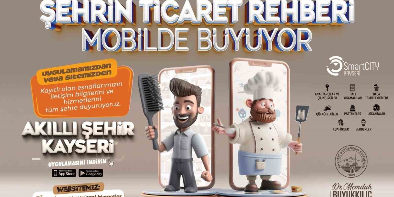 Başkan Büyükkılıç; "şehrin Ticaret Rehberi Mobilde Büyüyor"