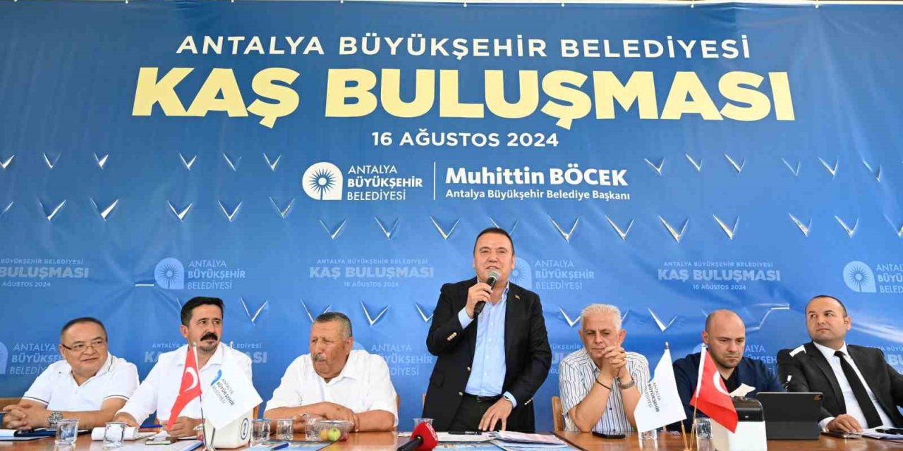 Antalya Büyükşehir Belediye Başkanı Böcek: "kaş’ın 50 Yıllık Su Sorununu Çözeceğiz"