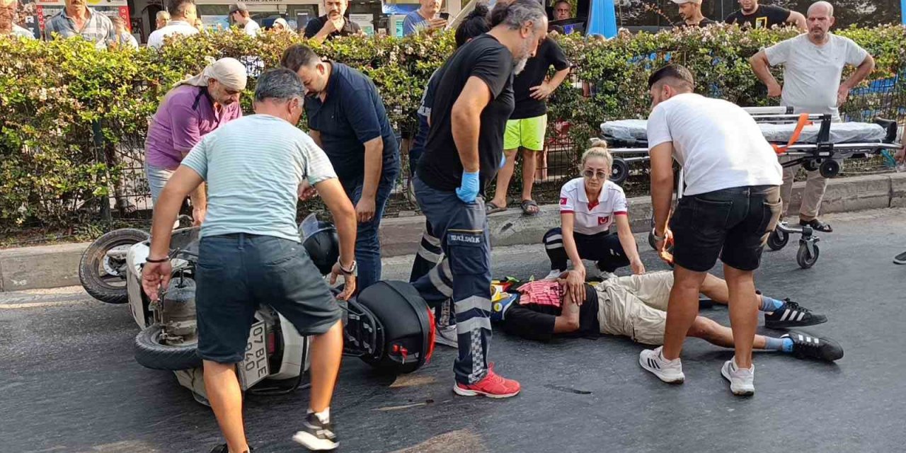 Otomobil İle Motosiklet Çarpıştı: 1 Yaralı