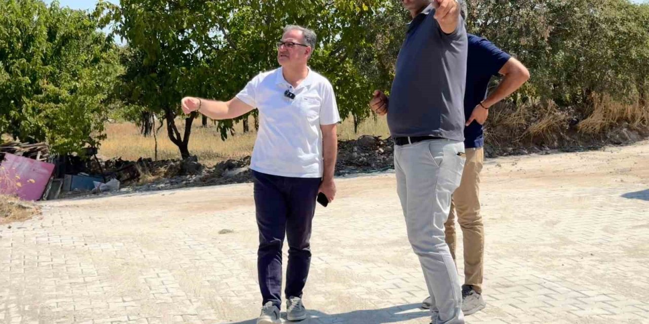 Başkan Özdoğan, Kilitli Parke Yol Çalışmalarını Yerinde İnceledi