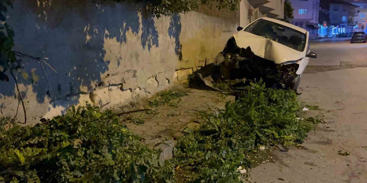 Kontrolden Çıkan Otomobil Ağaca Çarptı: 1 Yaralı
