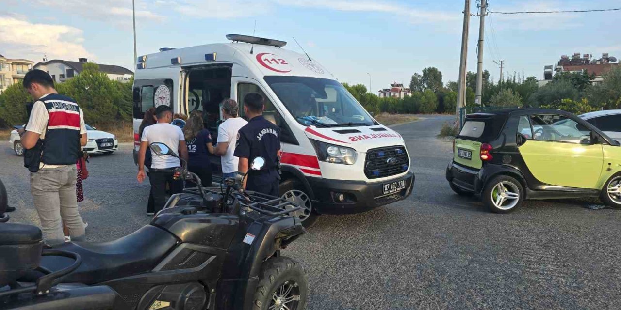 Manavgat’ta Atv İle Otomobil Çarpıştı: 1 Yaralı