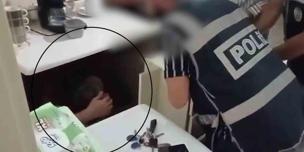 Cezaevi Firarisi Şahıs Mutfak Dolabının Arkasında Yakalandı
