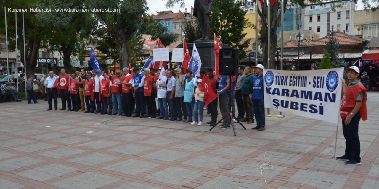 Karaman Kamu-Sen temsilciliği eylemde