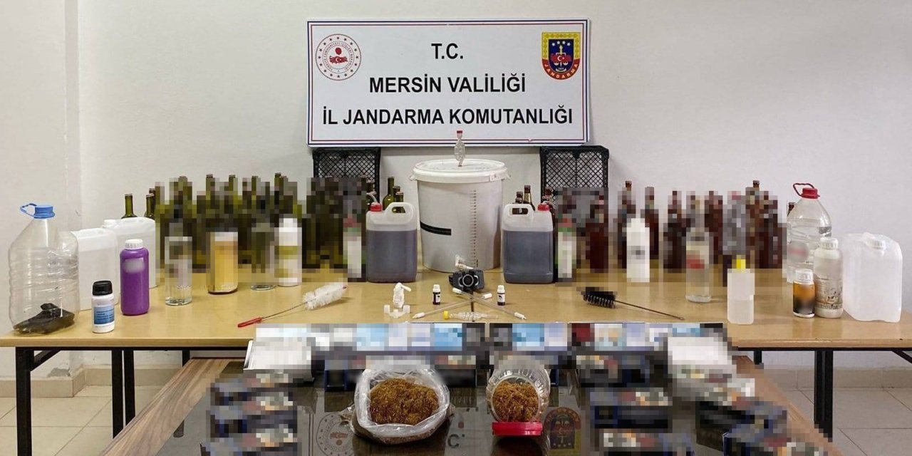 Mersin’de Sahte İçki Operasyonu: 124 Litre Sahte İçki Ele Geçirildi