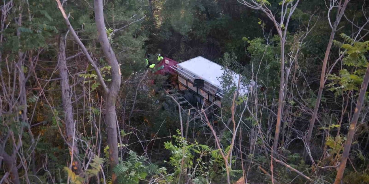 Kamyon Şarampole Uçtu, Sürücü Hayatını Kaybetti