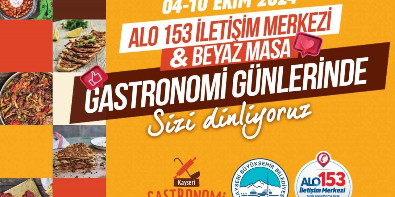 Alo 153 Ve Beyaz Masa, Gastronomi Günleri’nde Vatandaşı Dinleyecek