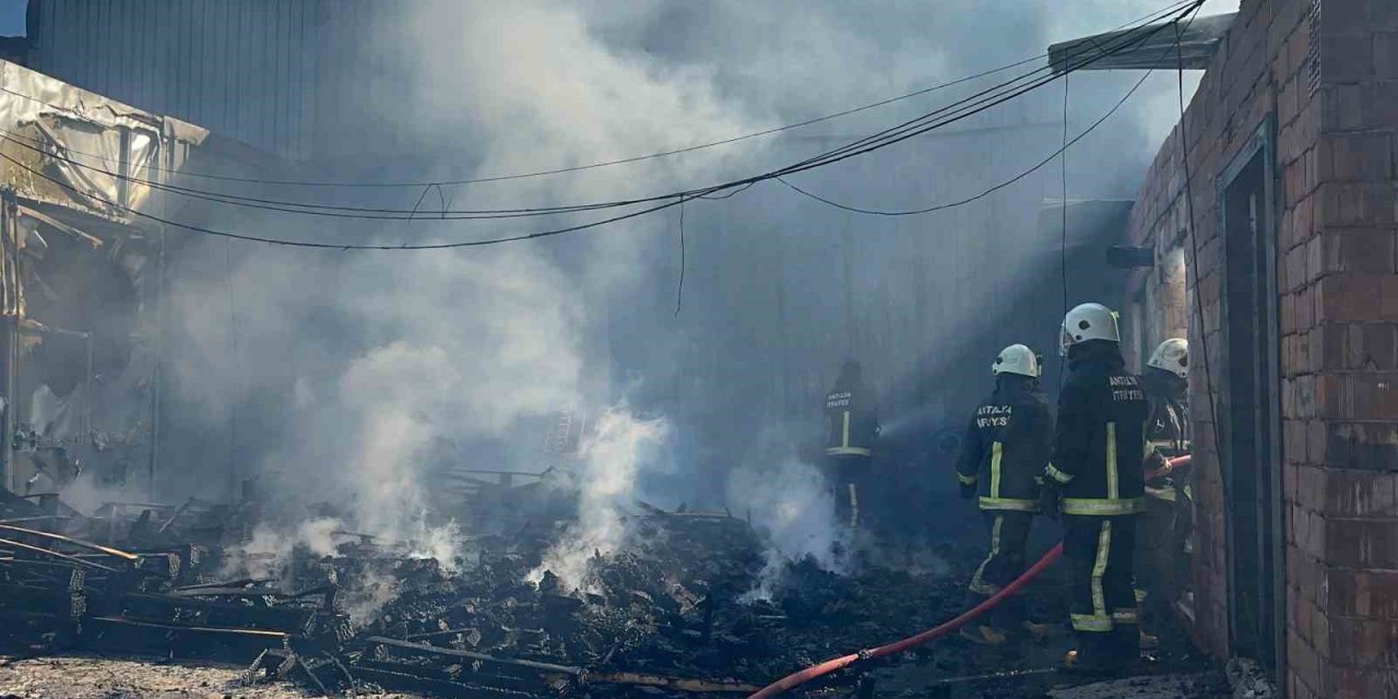 Palet Üretim Tesisinde Korkutan Yangın: 1 Kişi Dumandan Etkilendi