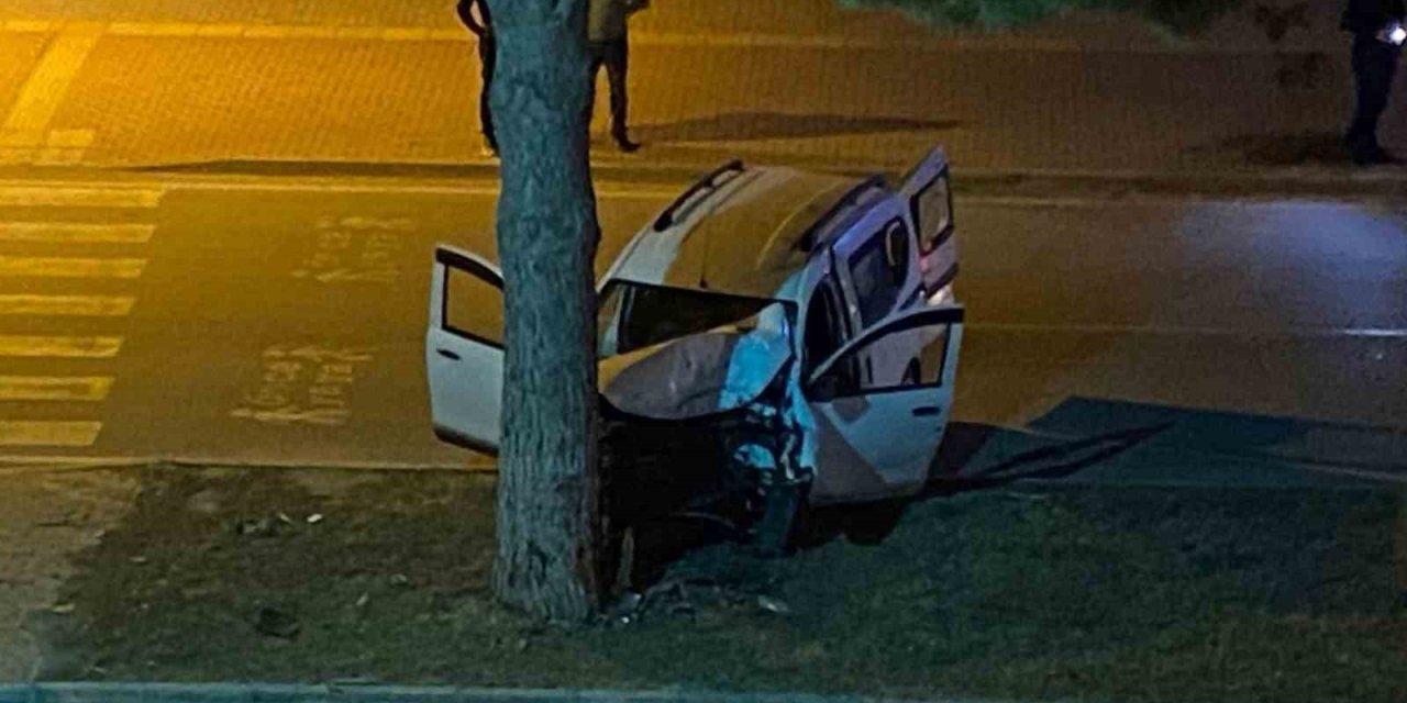 Kontrolden Çıkan Otomobil Ağaca Çarptı: 1 Yaralı