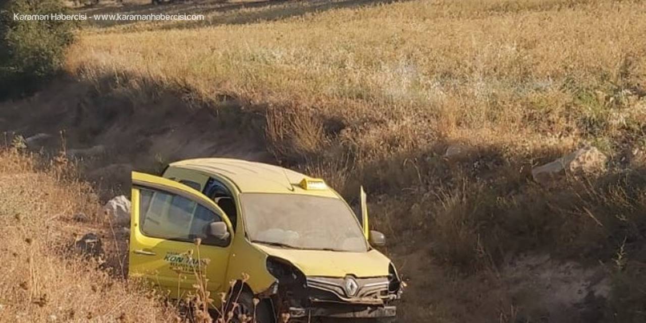 Karaman'da Ticari Araç Yoldan Çıktı : 1 Yaralı