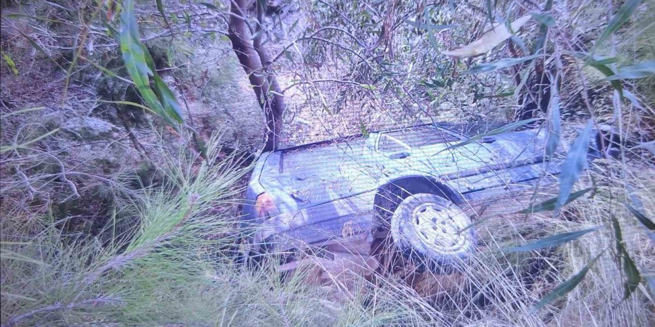 Manavgat’ta Şarampole Devrilen Araç Sürücüsü Yaralandı