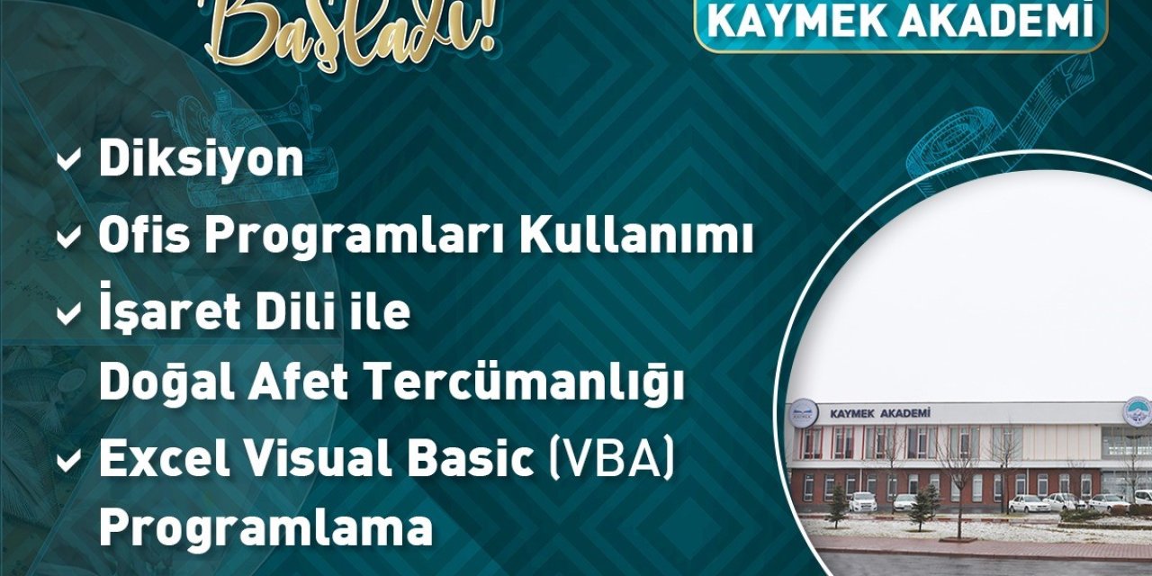 Büyükşehir Kaymek’in Yeni Kurslarına Kayıtlar Başladı