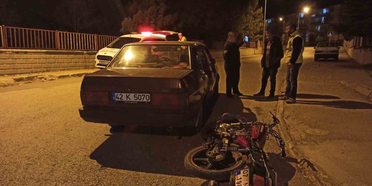 Konya’da Motosiklet İle Otomobil Çarpıştı: 2 Yaralı