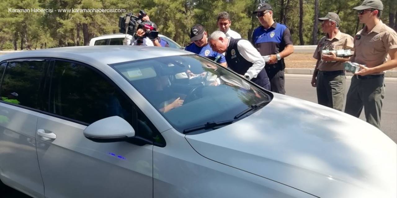 Sürücülere Broşürlü Orman Yangın Uyarısı