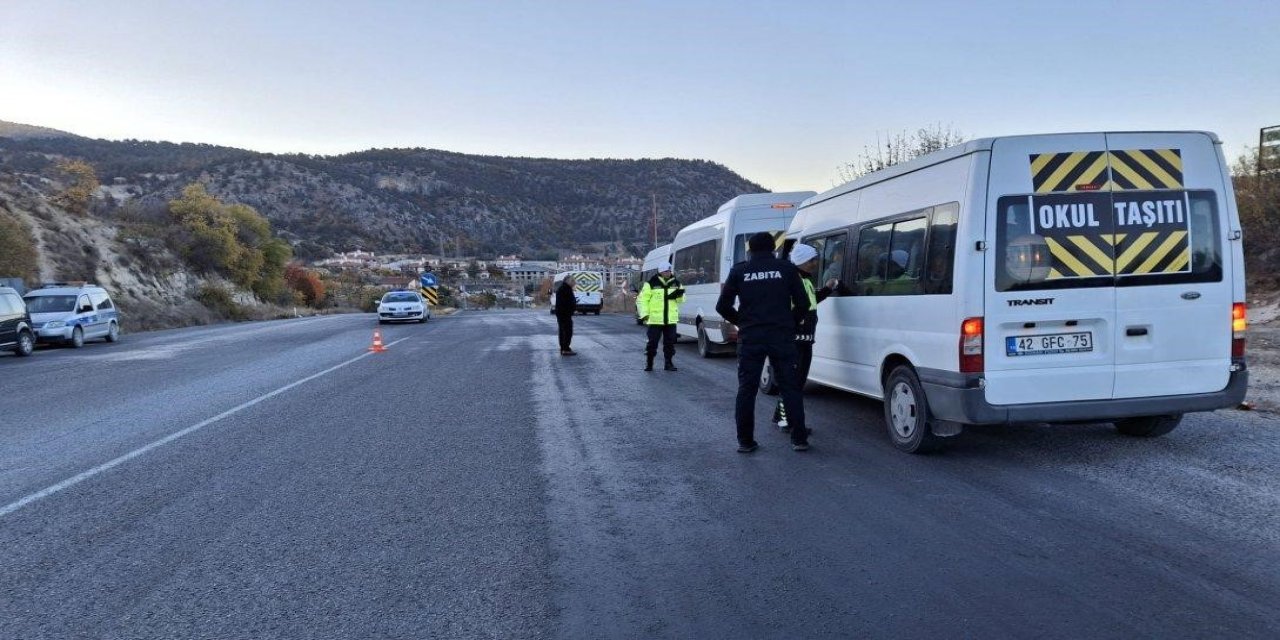 Bozkır’da Okul Servis Araçları Denetlendi