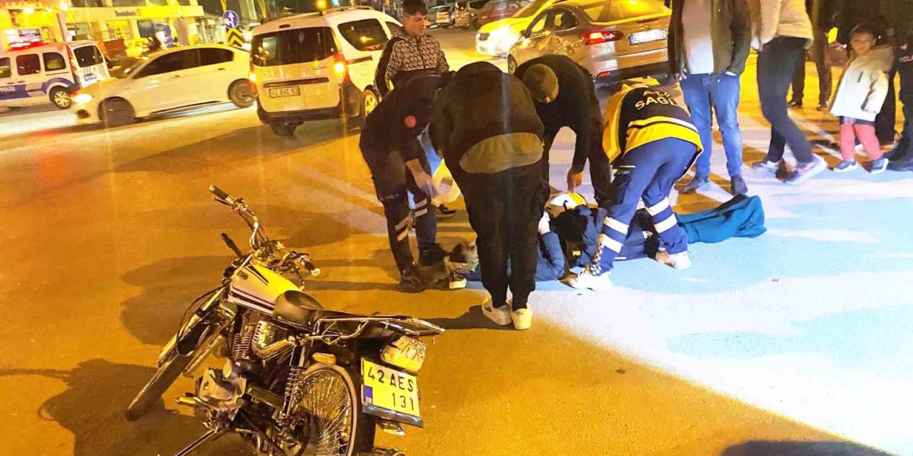 Konya’da Otomobil İle Motosiklet Çarpıştı: 1 Yaralı