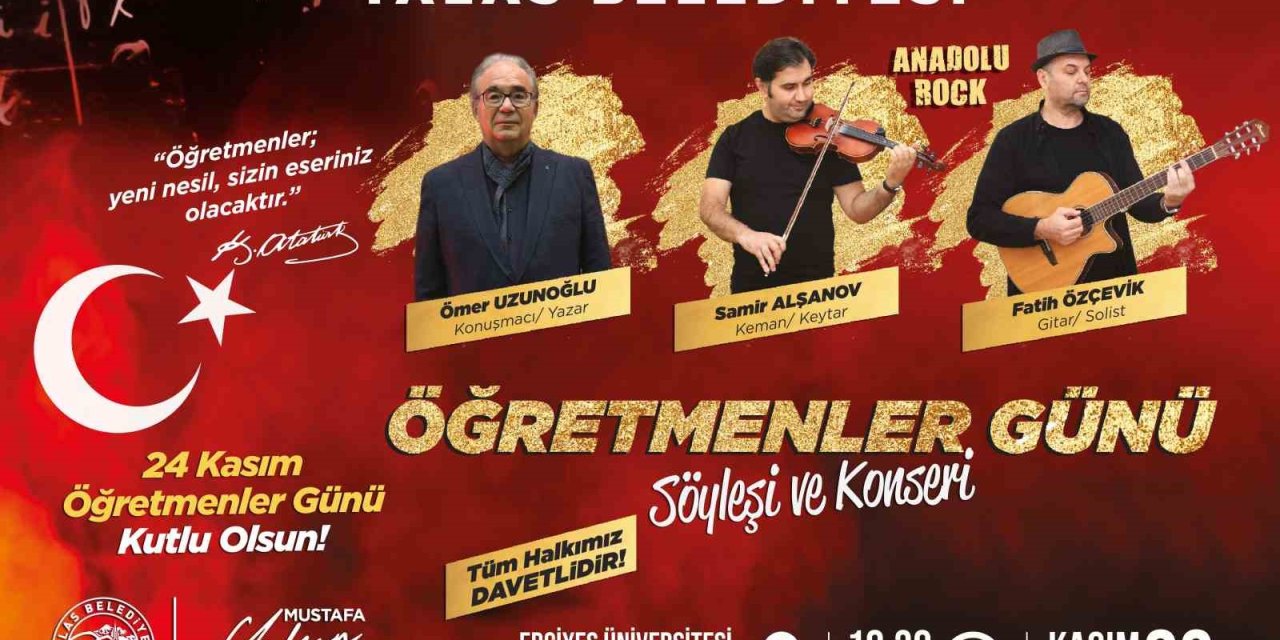 Talas’ta Öğretmenler Günü İçin Özel Program