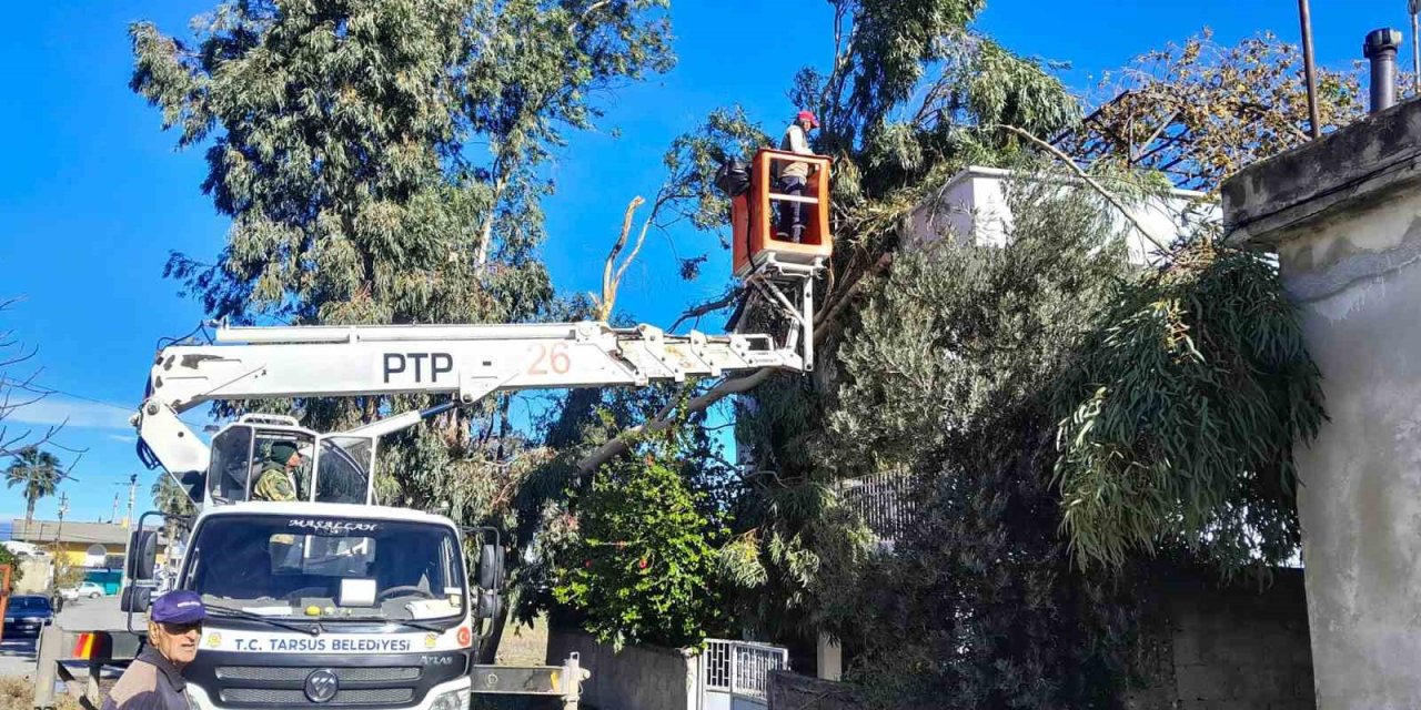 Tarsus’ta Yağış Sonrası Yaşanan Olumsuzluklar Gideriliyor