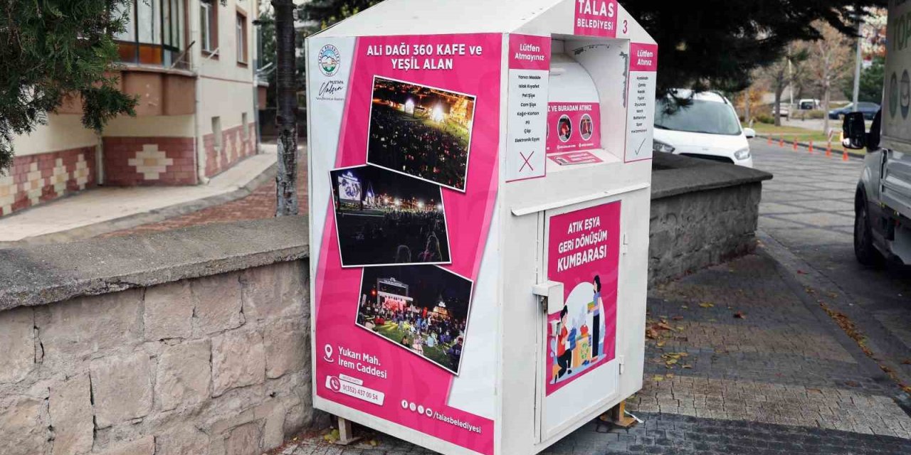 Talas’ta Atık Eşya Kumbaraları Yenilendi