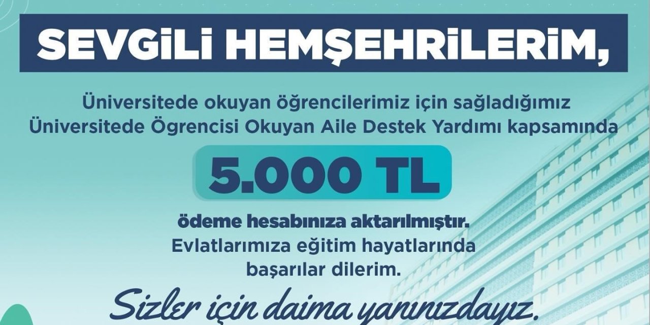 Kayseri Büyükşehir’den 5 Binden Fazla Aileye Eğitim Desteği