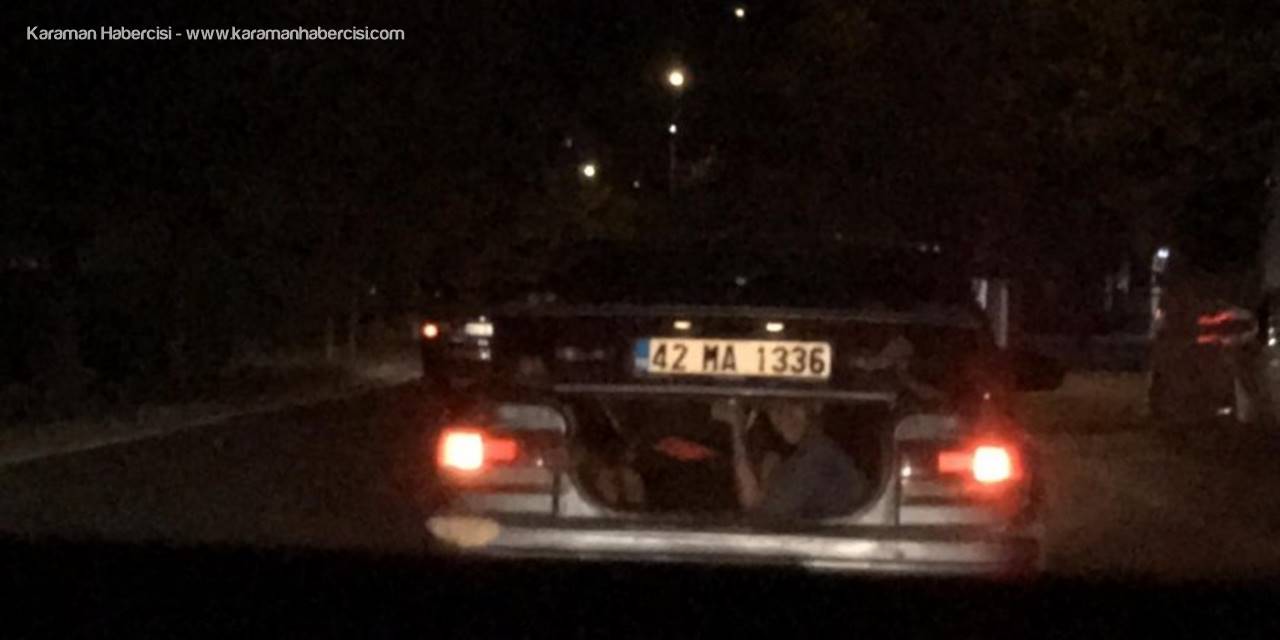 Konya'da Gecenin Çılgınları Trafikte