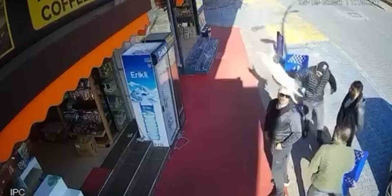 Antalya’da İlginç Olay Kaldırımda Sohbet Eden Gencin Kafasına Kedi Düştü