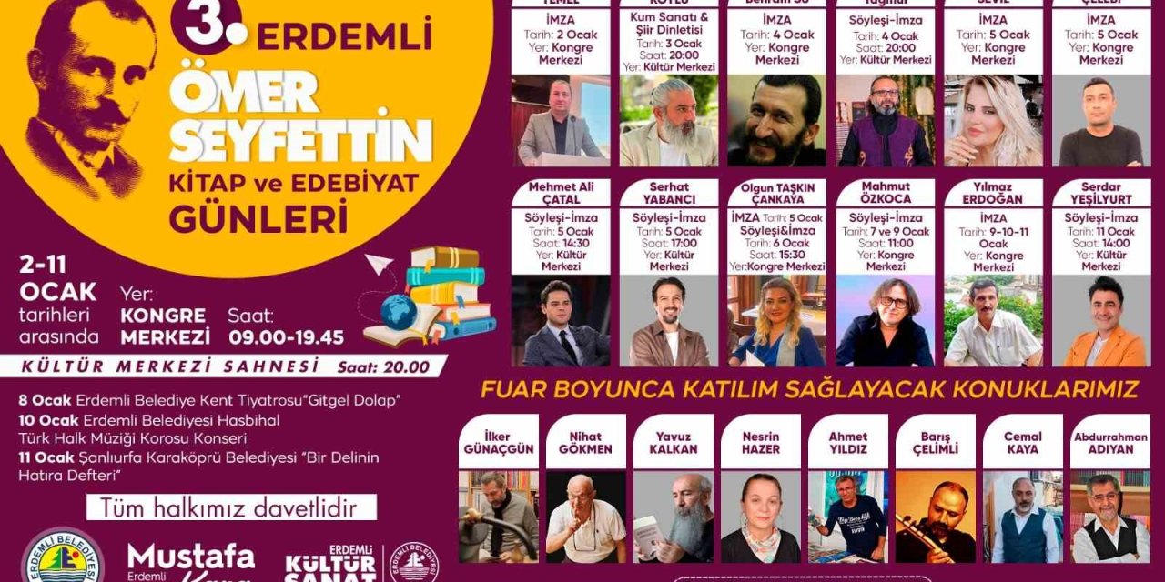 Erdemli’de ’kitap Ve Edebiyat Günleri’ Başlıyor