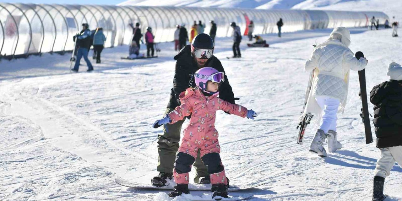 Erciyes Kayak Merkezi, Yeni Yılın İlk Gününde 110 Bin Ziyaretçi Ağırladı