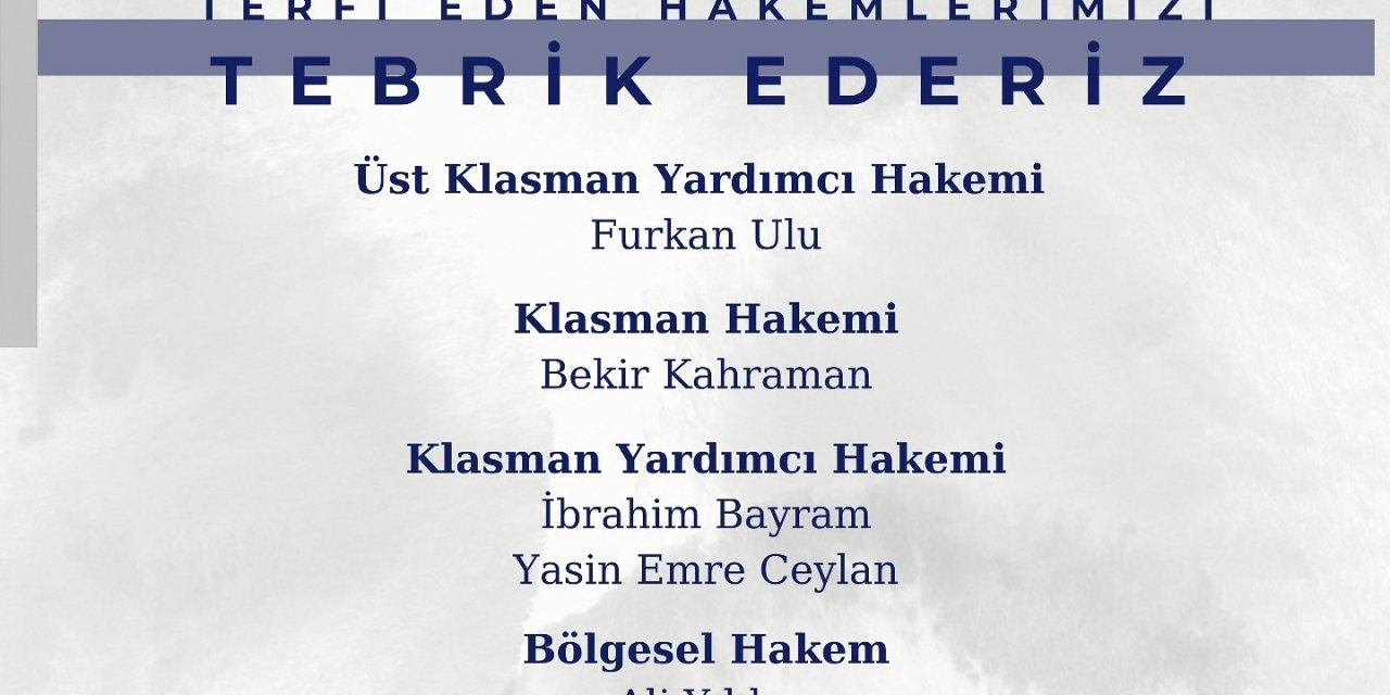 Kayseri Bölgesi’nden 7 Futbol Hakemi Terfi Etti