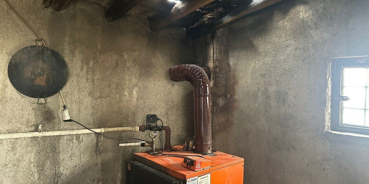 Kulu’da Kalorifer Dairesinde Yangın