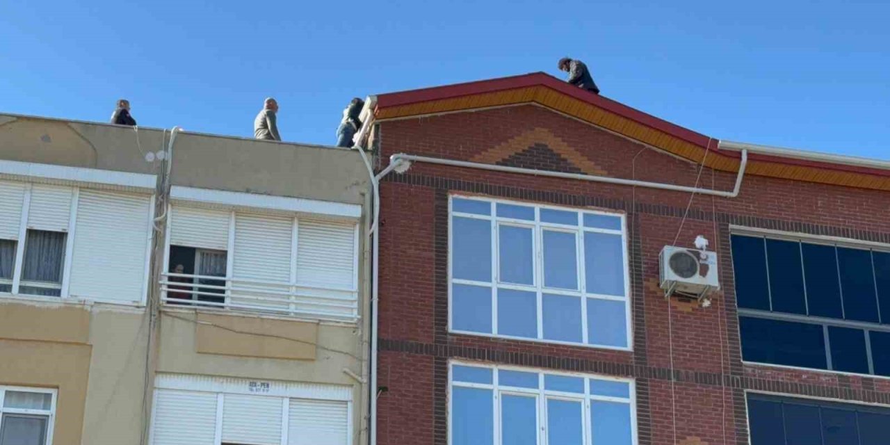 Dişlerini Yaptıramadığı İçin Çatıya Çıktı, Polisten Söz Alınca İkna Olup Polise Sarıldı