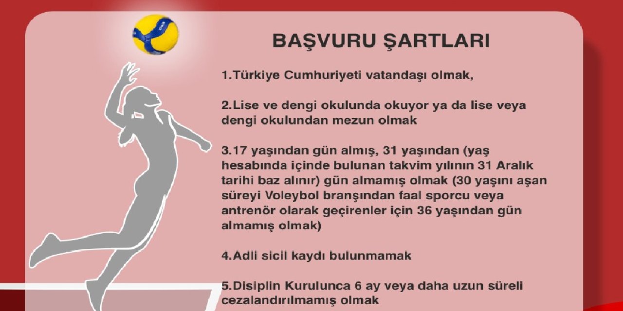 Kayseri’de Voleybol Hakem Kursu Başvuruları Sürüyor
