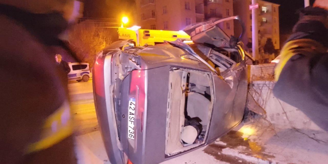 Akşehir’de Otomobil Takla Attı: 1’i Ağır 5 Yaralı