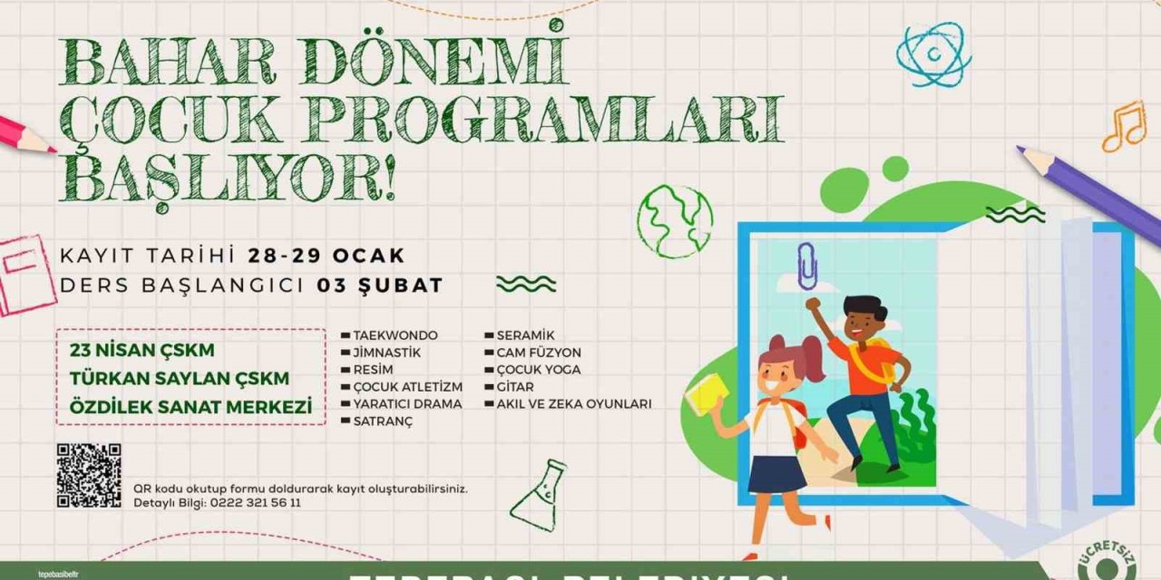 Tepebaşı Belediyesi’nin Çocuk Programları Kayıtları Başlıyor