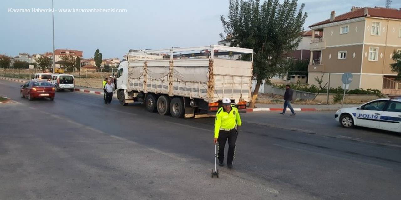 Karaman’da Kamyonun Çarptığı Yaşlı Kadın Yaralandı