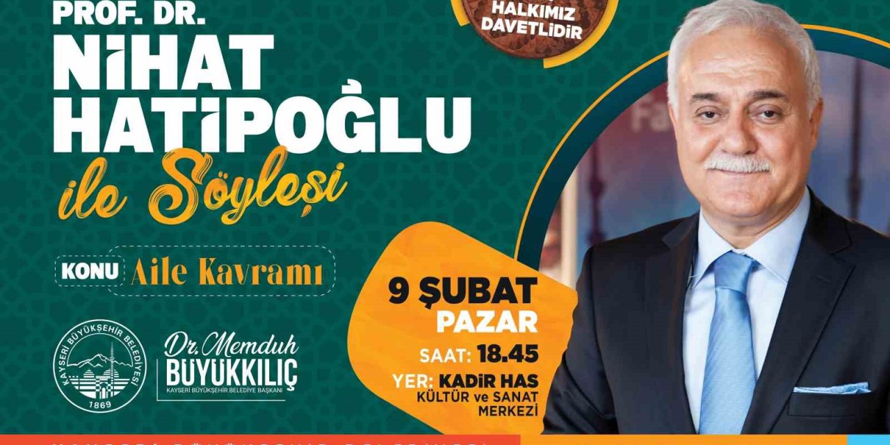 Nihat Hatipoğlu Kayseri’de Konferans Verecek