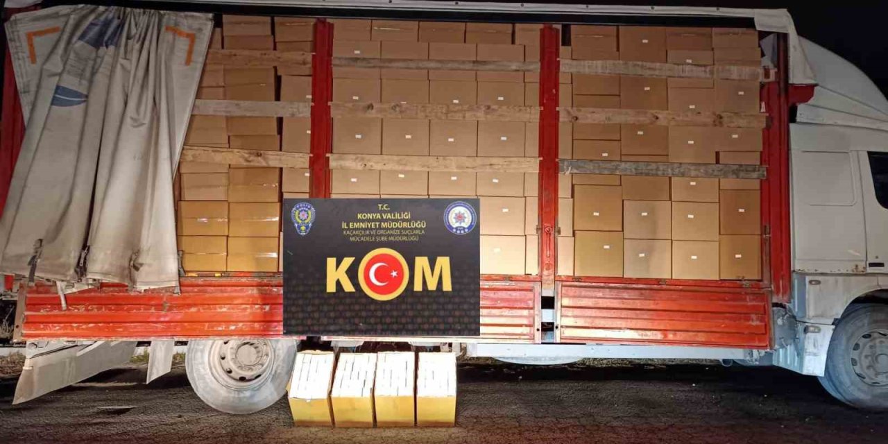 Konya’da 8 Milyon 750 Bin Lira Değerinde Milyonlarca Adet Kaçak Makaron Ele Geçirildi