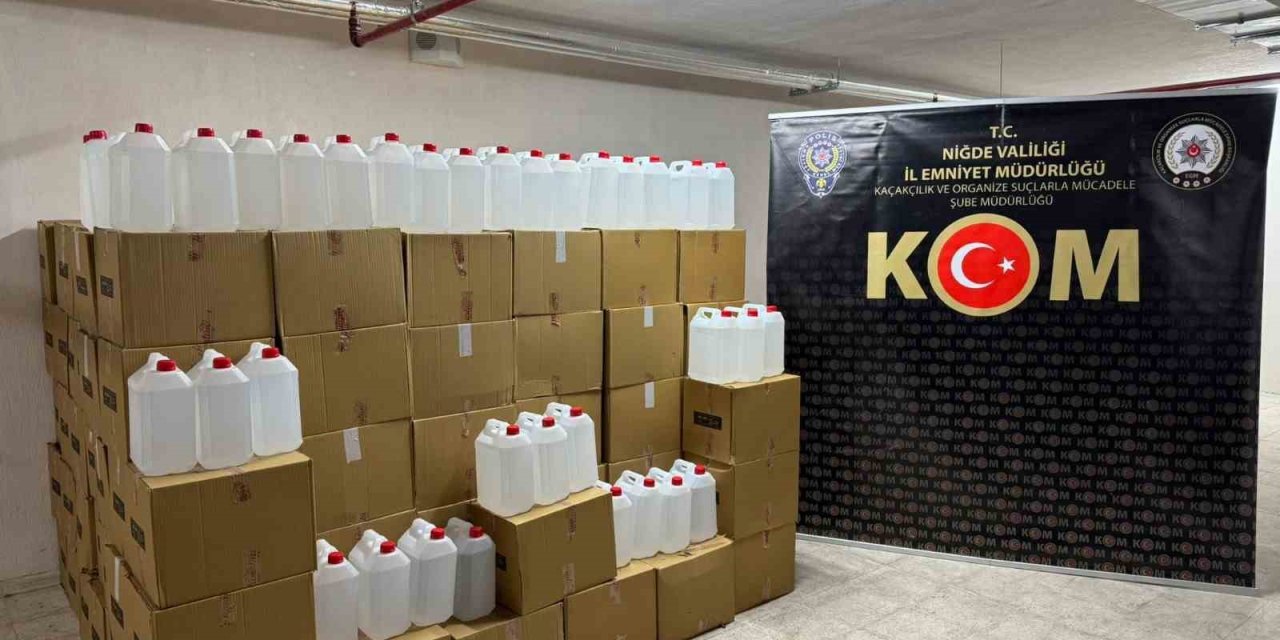 Niğde’de 4 Bin Litre Kaçak Alkol Ele Geçirildi