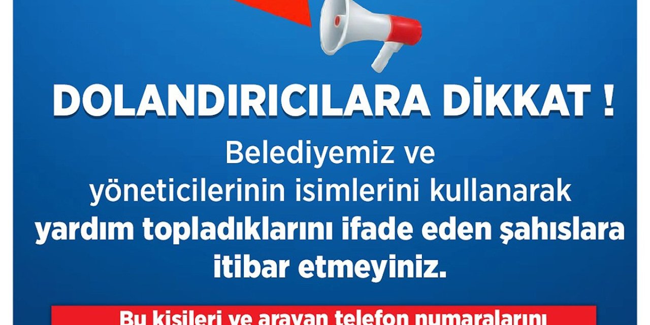 Talas Belediyesi’nden Dolandırıcılık Uyarısı