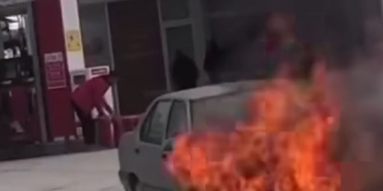 Seyir Halindeki Otomobil Yandı