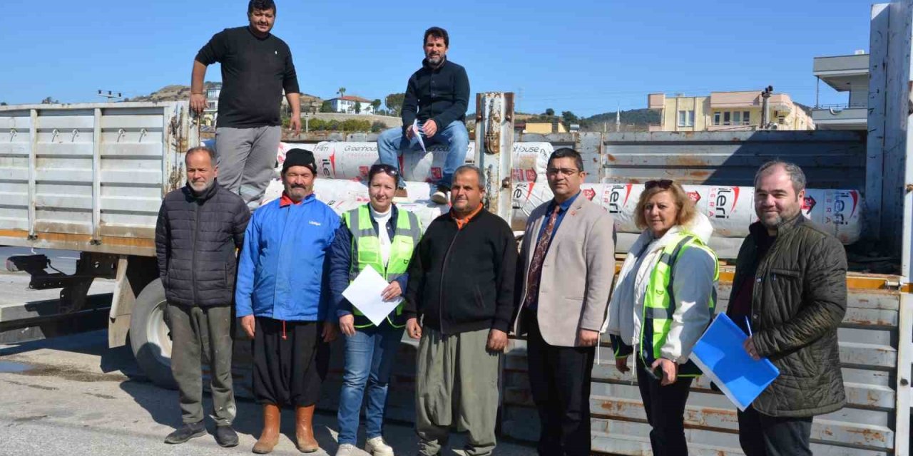 Afette Zarar Gören Üreticiye Sera Naylonu Desteği