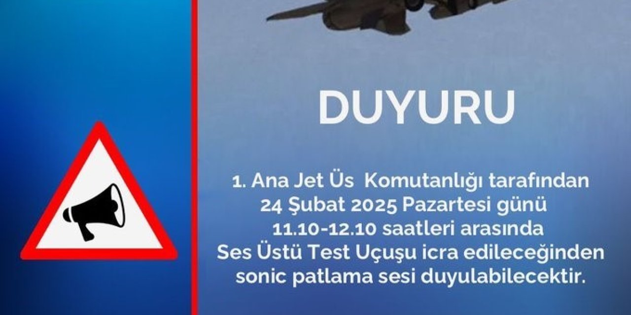 Eskişehir İçin Sonic Patlama Sesi Uyarısı Yapıldı