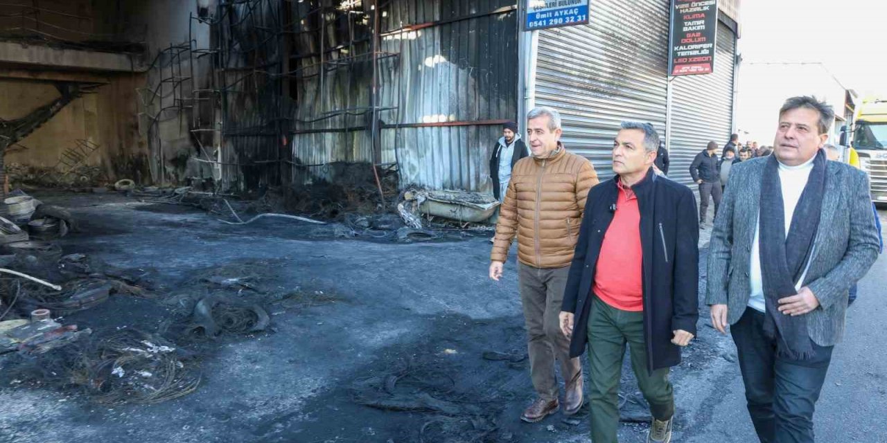 Manavgat’ta Yangın Mağduru Esnafa Destek Ziyareti