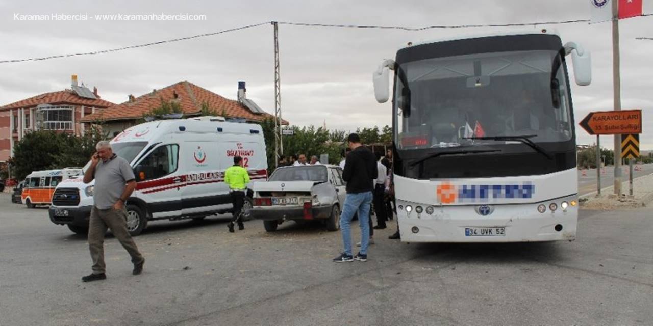 Karaman’da Otobüsle Çarpışan Otomobilin Sürücüsü Kayıplara Karıştı