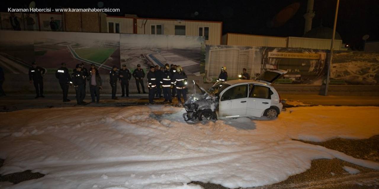 Başkentte Araç Yangını