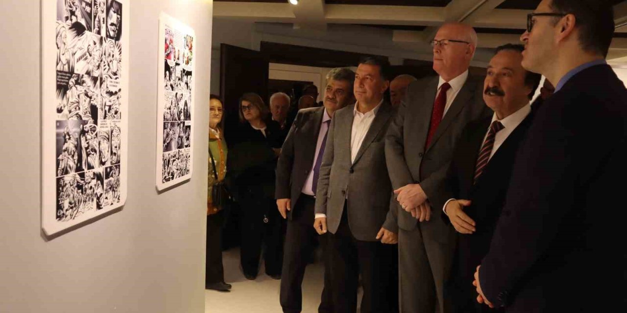 Bahattin Atak’ın "elinde Fırça, Dilinde Müzik" İsimli Çizgi Roman Sergisi Açıldı