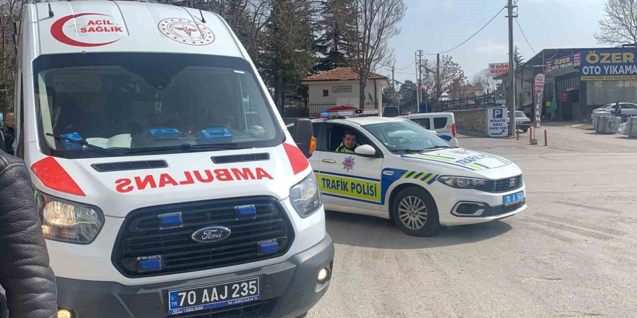 Karaman’da Motosikletle Otomobil Çarpıştı: 1 Yaralı