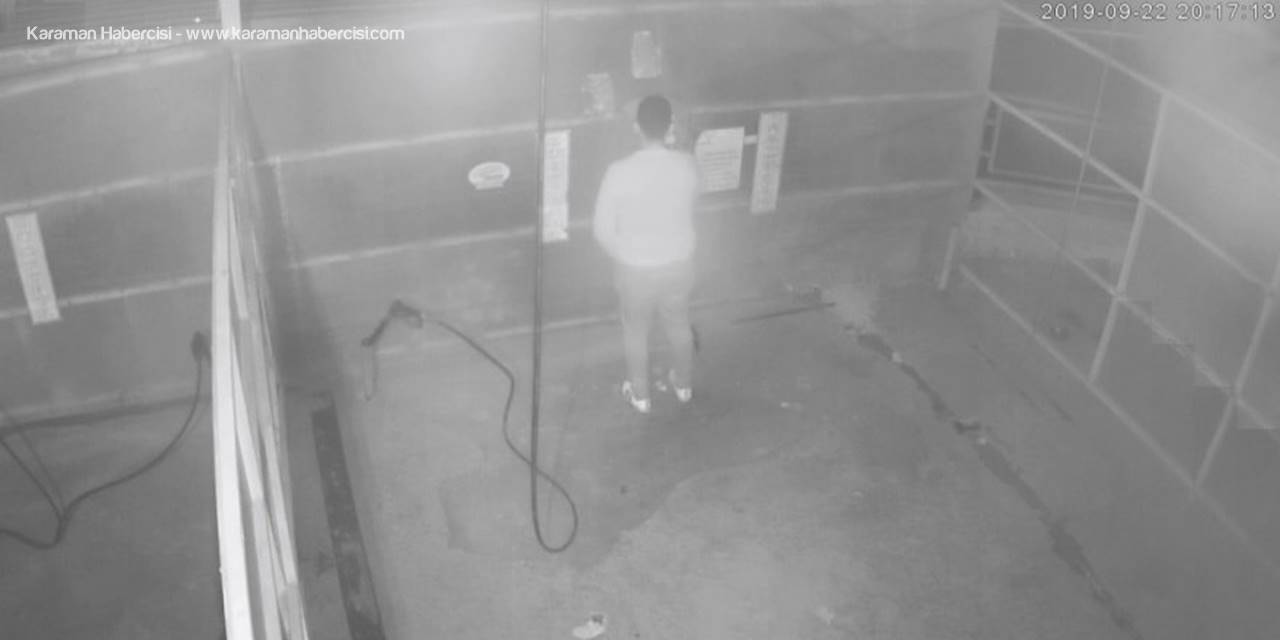 Karaman’da Akaryakıt İstasyonunda Yıkama Paraları Çalındı