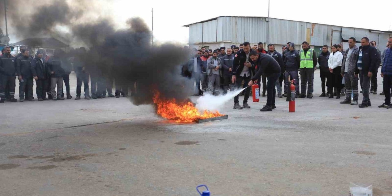 Kepez’de Belediye Personeline Yangın Eğitimi Verildi