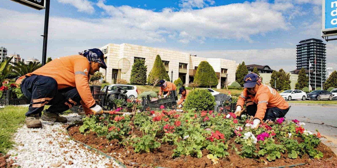 Mersin Rengarenk Çiçeklerle Baharı Karşılıyor